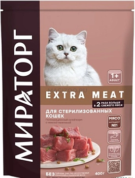 Winner Extra Meat сухой корм для взрослых стерилизованных кошек