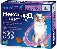 Фронтлайн НексгарД Спектра L №3 таблетки жевательные для собак 15-30 кг.