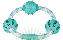 Trixie Denta Fun игрушка для собак кольцо с мячиками