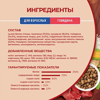 Purina ONE корм для собак мелких пород с активным образом жизни