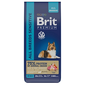 Brit Premium Dog Sensitive сухой корм для собак с чувствительным пищеварением