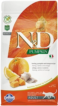 Farmina N&D Cat Pumpkin Herring&Orange Adult корм для взрослых кошек